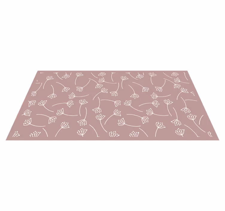 Soft Floral Pattern nature vinyl rug - TenStickers