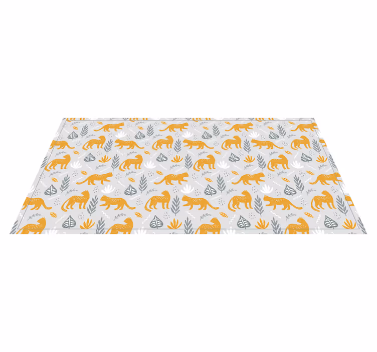 Wildlife cats pattern animal vinyl rug - TenStickers