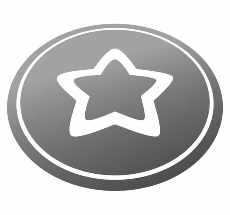 Stylish grey star vinyl rug - TenStickers