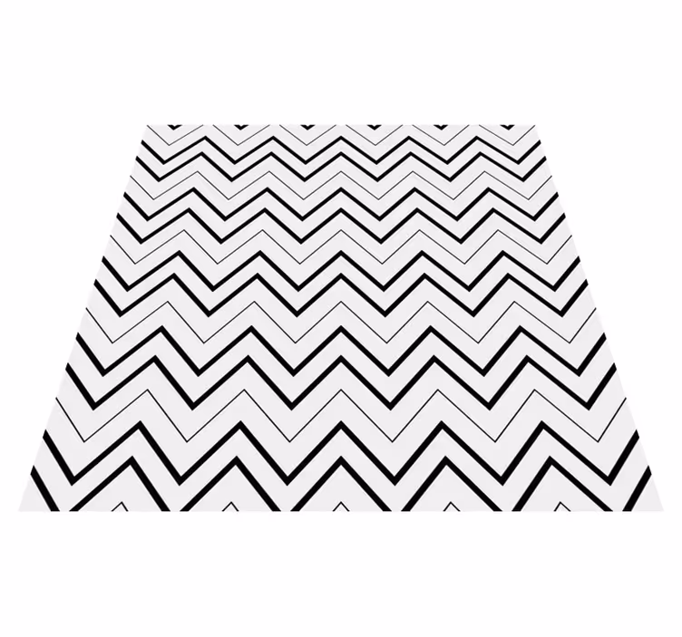 Minimalist vinyl rug in chevron pattern style - TenStickers