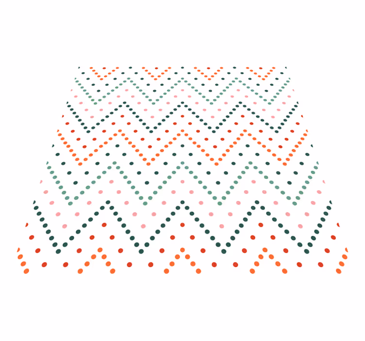 Colorful Chevron Pattern vinyl rug - TenStickers
