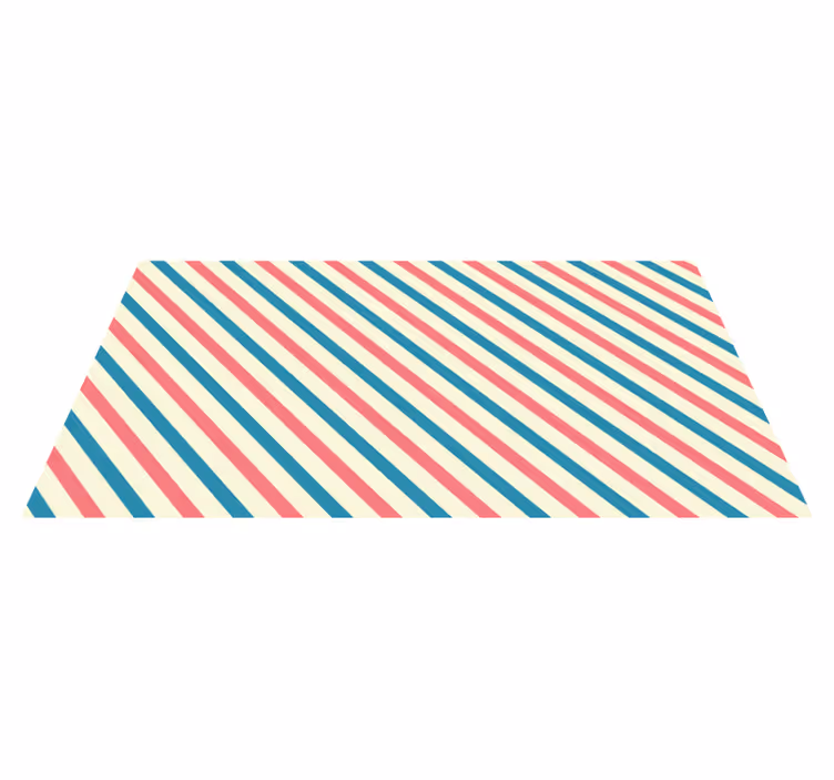 Stripes vinyl rug with vibrant angled lines - TenStickers