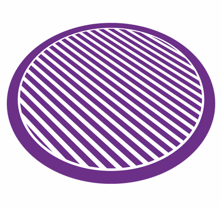 Stripes vinyl rug in purple shades circle - TenStickers