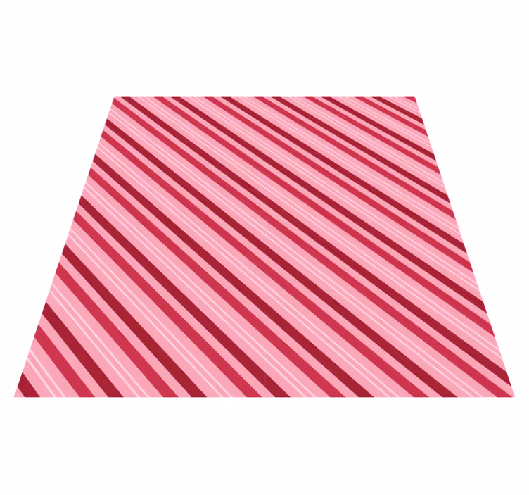 Pink stripe pattern stripes vinyl rug - TenStickers