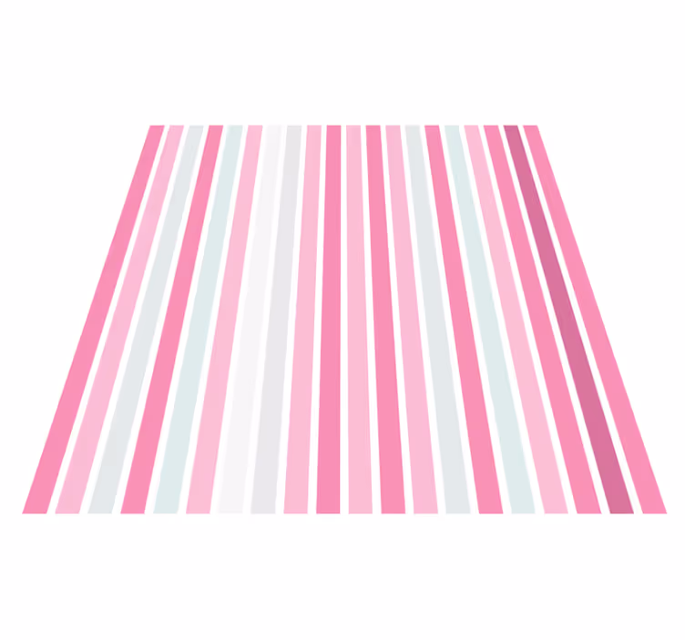 Pink vertical pattern stripes vinyl rug - TenStickers