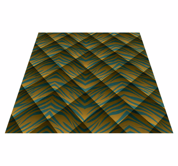 Animal print vinyl rug zebra pattern fusion - TenStickers
