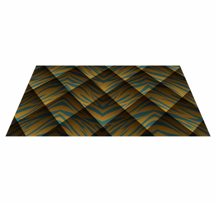 Tiger Stripe Concept animal print vinyl rug - TenStickers