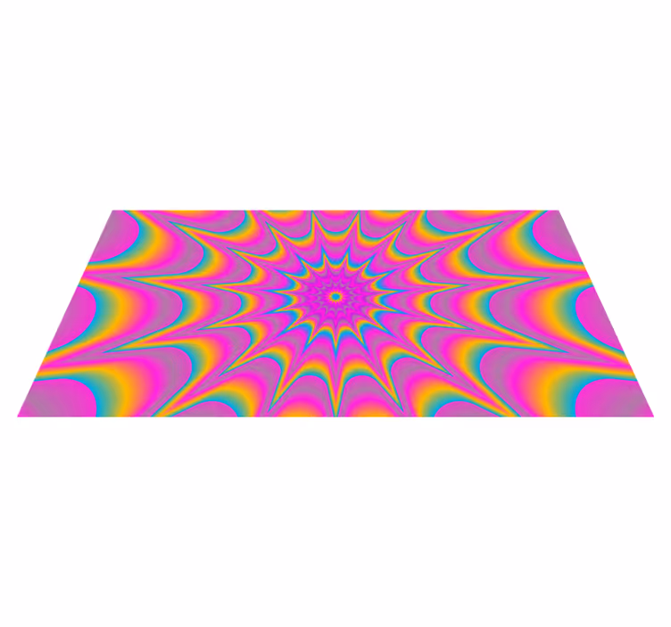 Colorful starburst bedroom vinyl rug - TenStickers