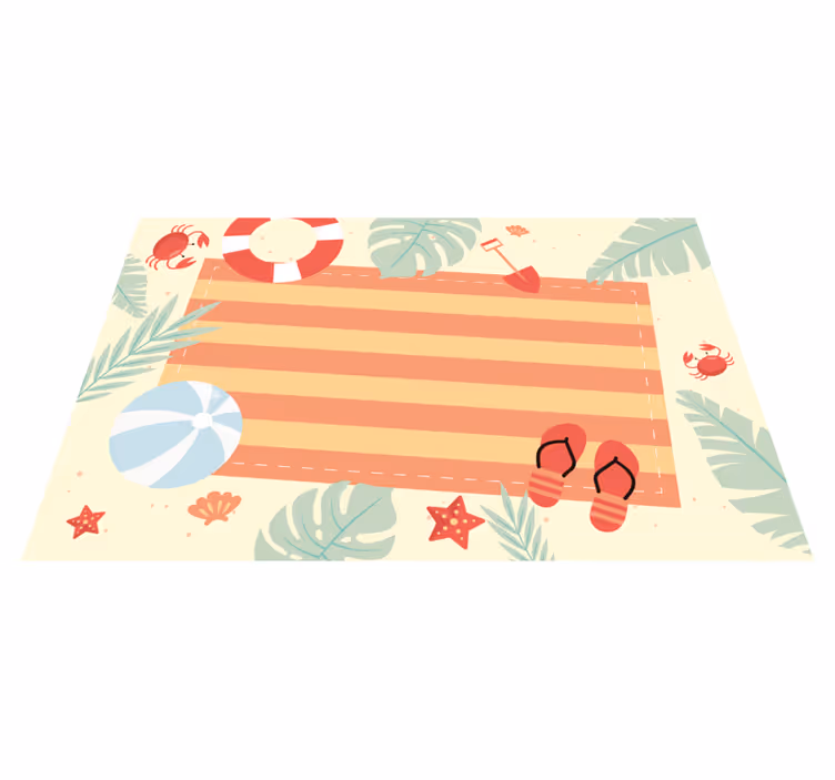 Summer vibes scene vinyl rug - TenStickers