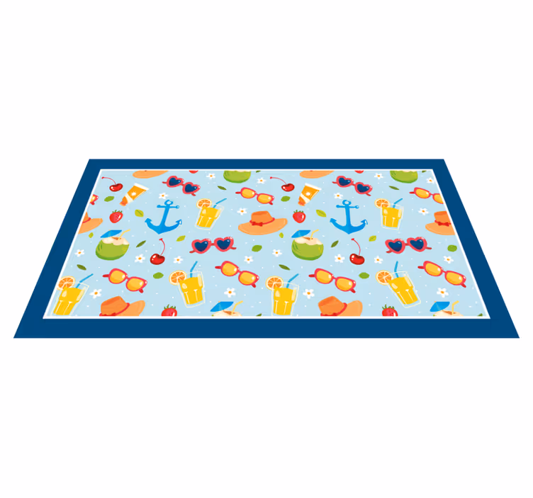 Summer Fun Vibes event vinyl rug - TenStickers