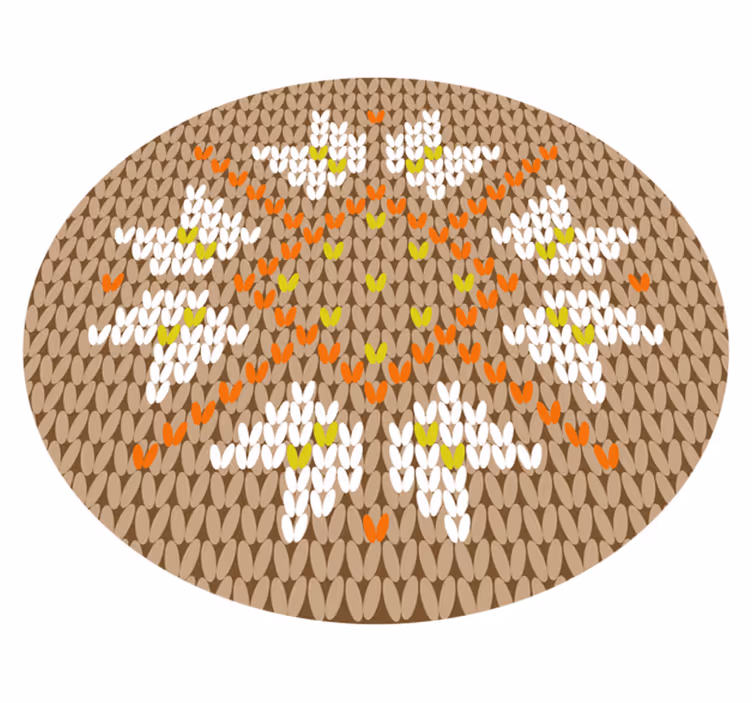 Floral Decorated Style entrance hall vinyl rug - TenStickers