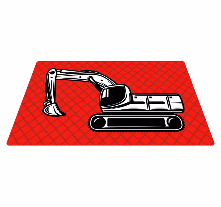 Vinyl rug excavator artwork - TenStickers