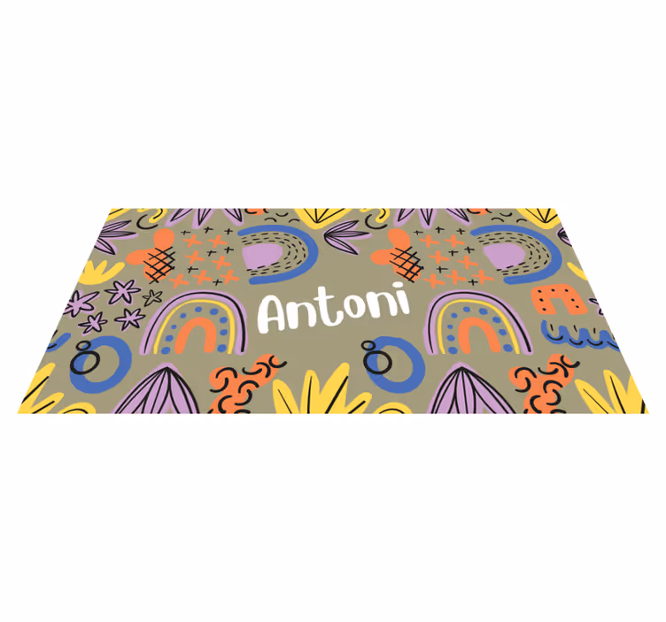 Colorful rainbow patterns vinyl rug - TenStickers