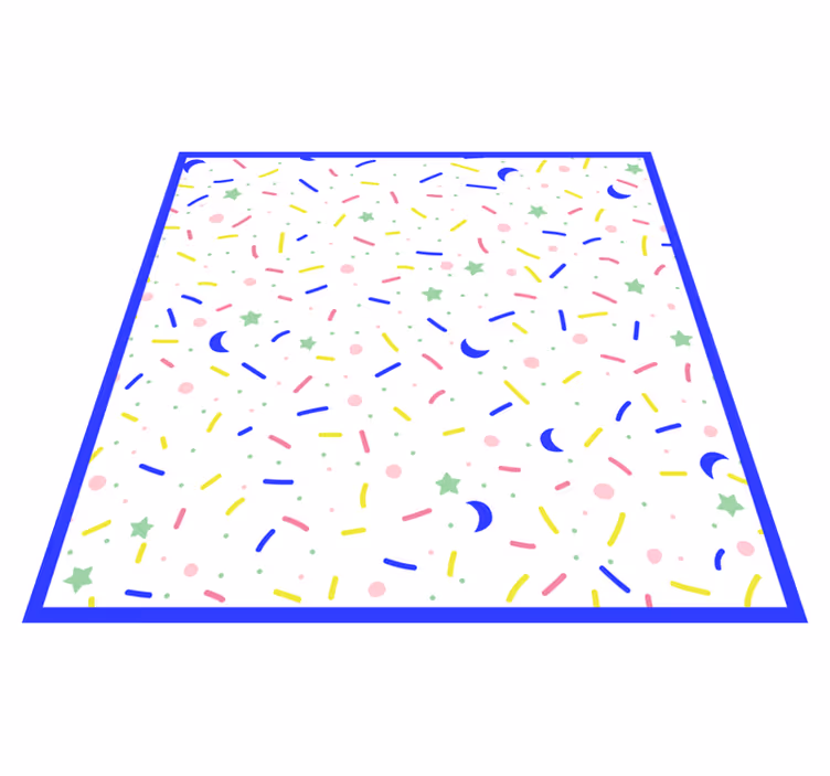 Party colorful shapes vinyl rug - TenStickers