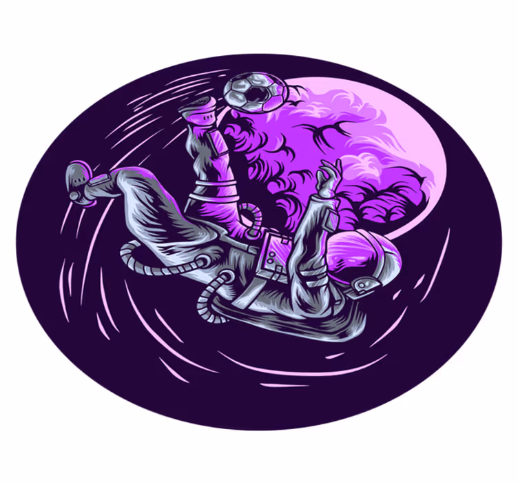 Astronaut Floating star vinyl rug - TenStickers