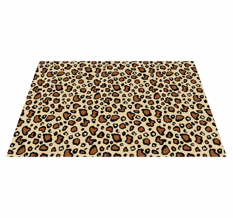 Animal print vinyl rug in leopard spot design - TenStickers