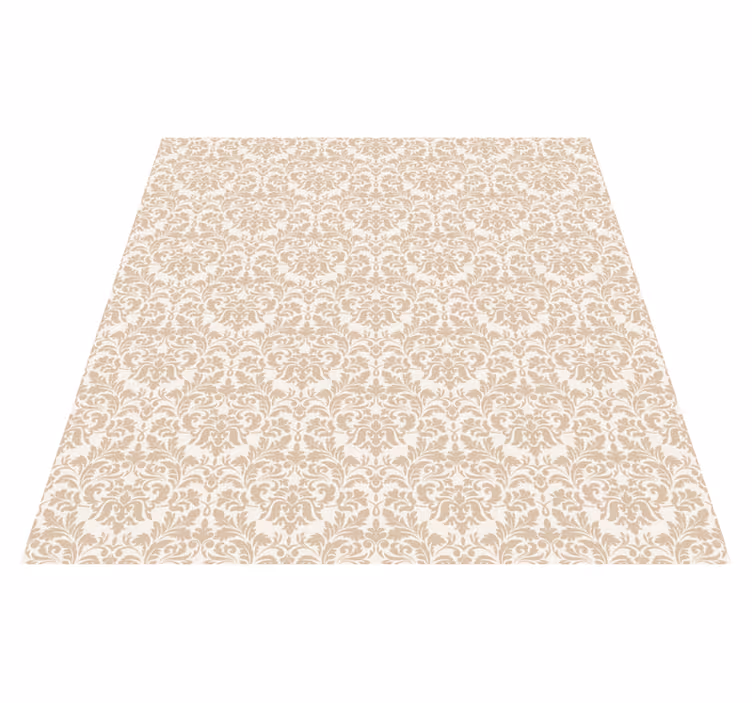 Delicate Floral Motif entrance hall vinyl rug - TenStickers