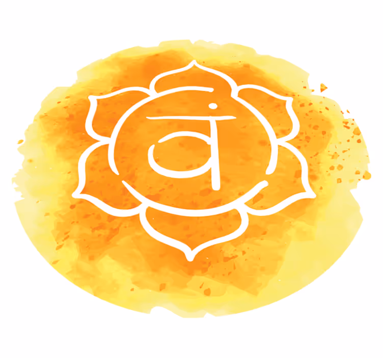 Beautiful sacral chakra symbol modern vinyl  rug - TenStickers