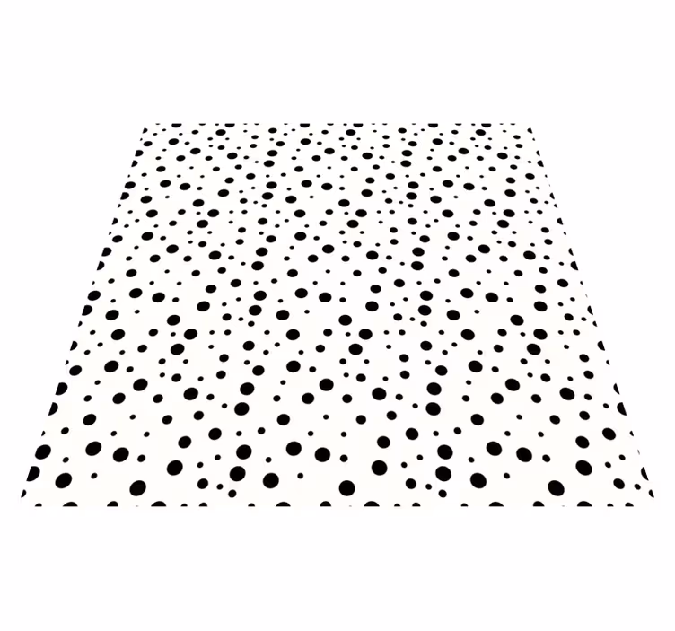 BLACK DOT PATTERN stripes vinyl rug - TenStickers
