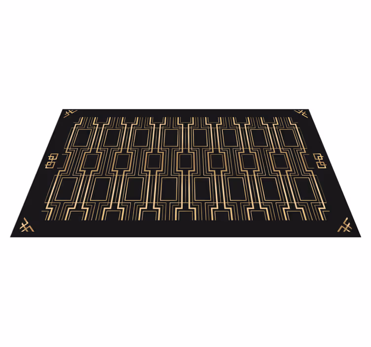 Elegant Geometric Patterns modern vinyl rug - TenStickers