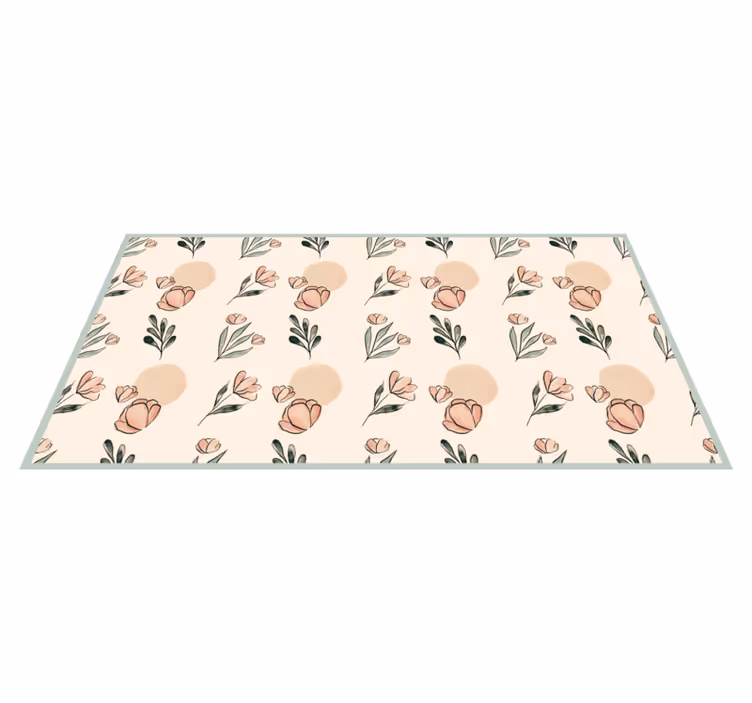 Floral Patterned Shades flower vinyl rug - TenStickers