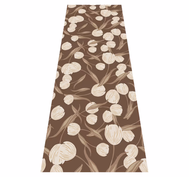 Elegant Design flower vinyl rug - TenStickers