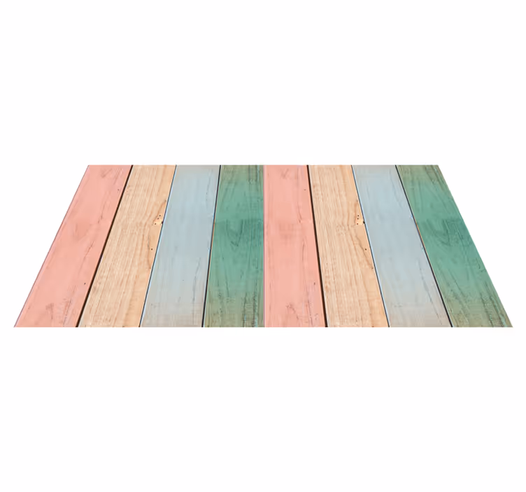 Pastel Plank Surface wood vinyl rug - TenStickers