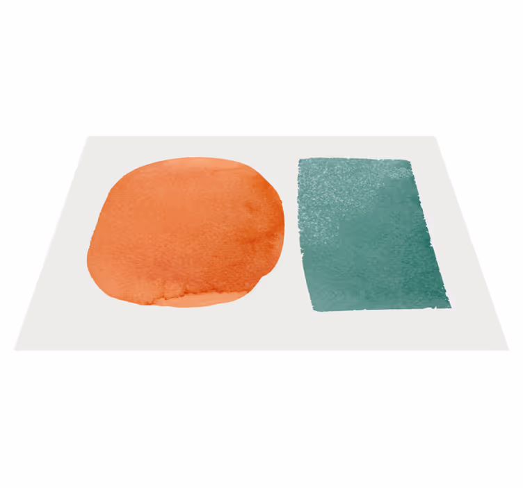 Abstract segments living room vinyl rug - TenStickers