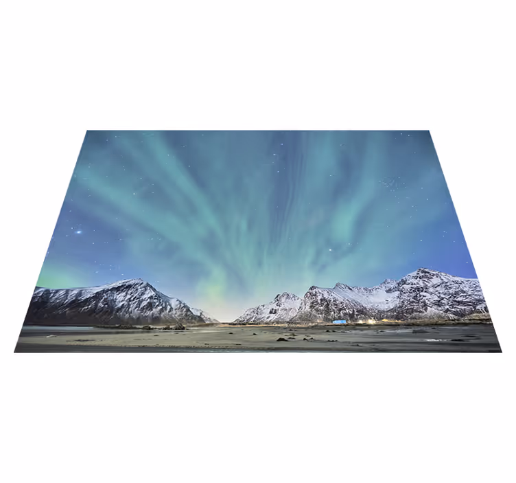 Northern Lights Beauty nature vinyl rug - TenStickers