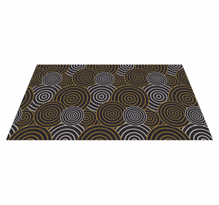 Circle patterns with lines  vintage rug - TenStickers