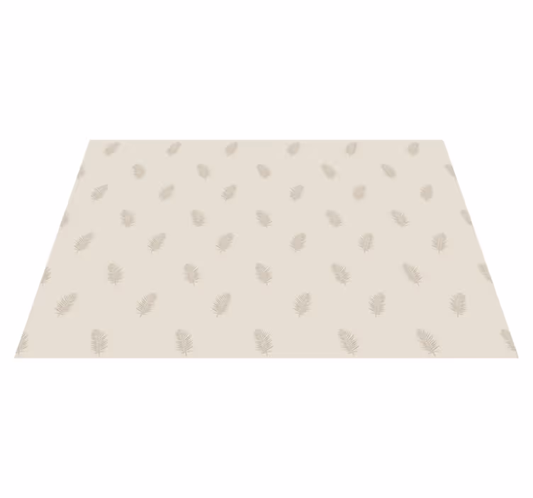 Leaf Patterned Accent nature vinyl rug - TenStickers