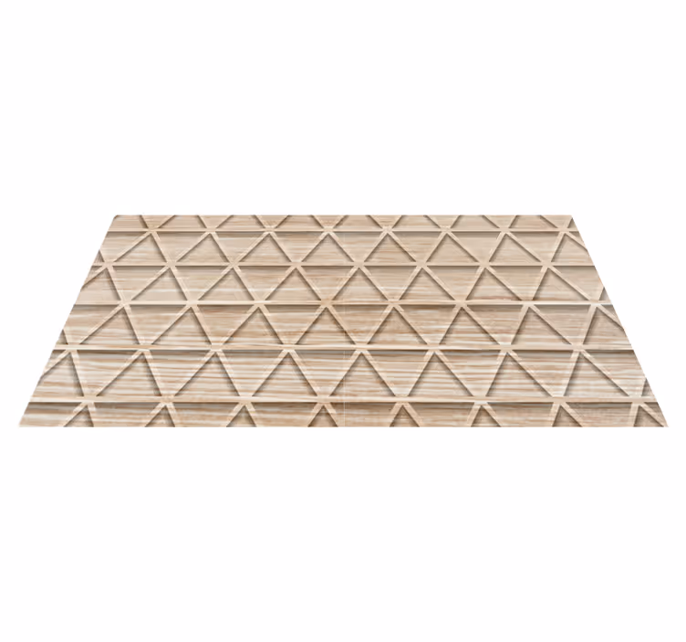 Geometric Triangle Design wood vinyl rug - TenStickers