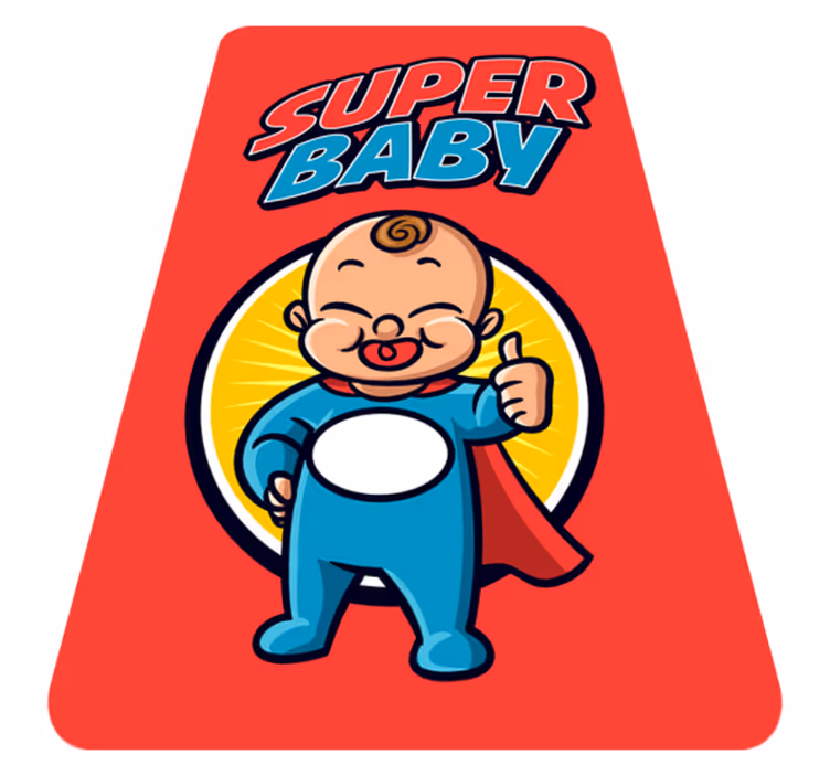 Superhero Infant Theme nursery vinyl rug - TenStickers