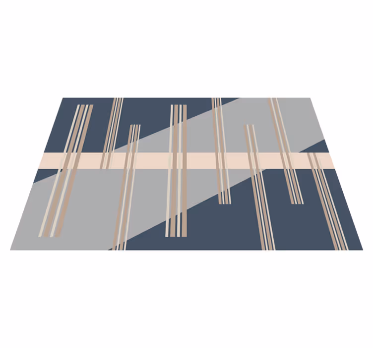 Grey abstract mid-century style modern rug - TenStickers