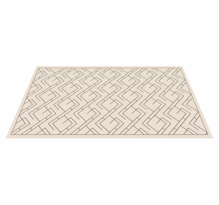 Geometric Labyrinth Design geometric vinyl rug - TenStickers