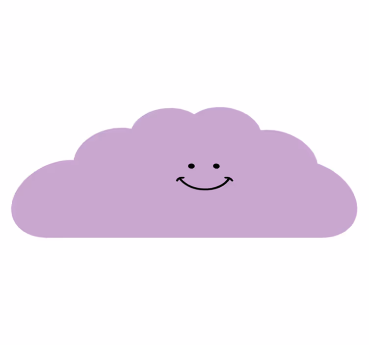 Smiling Cloud Shape nursery vinyl rug - TenStickers