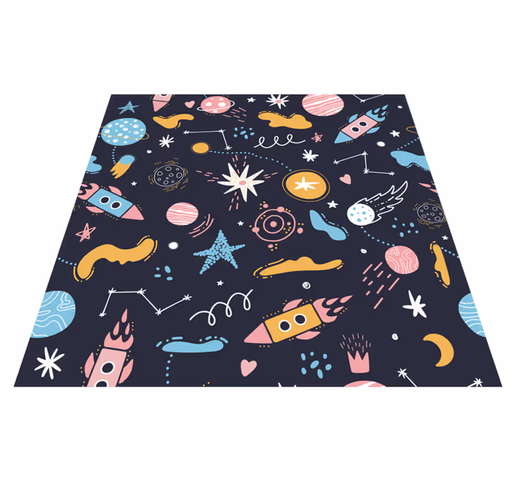 Outer space pattern baby play mat - TenStickers