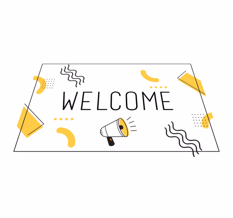 Custom vinyl rug welcome to your new home - TenStickers