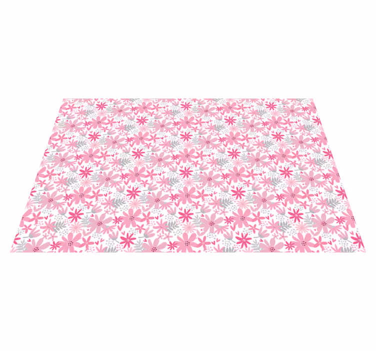 Floral Burst Pattern floral vinyl rug - TenStickers