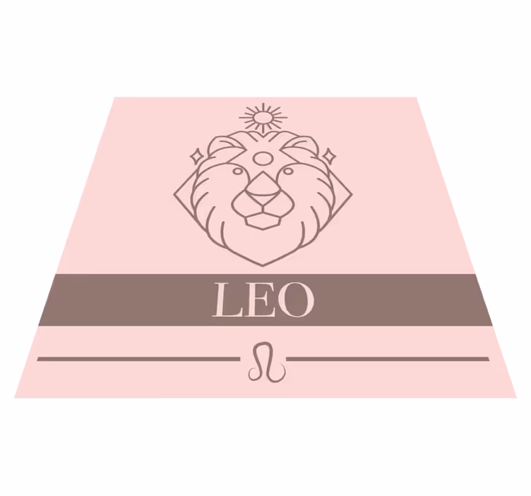 Leo Zodiac Sign personalized vinyl rug - TenStickers