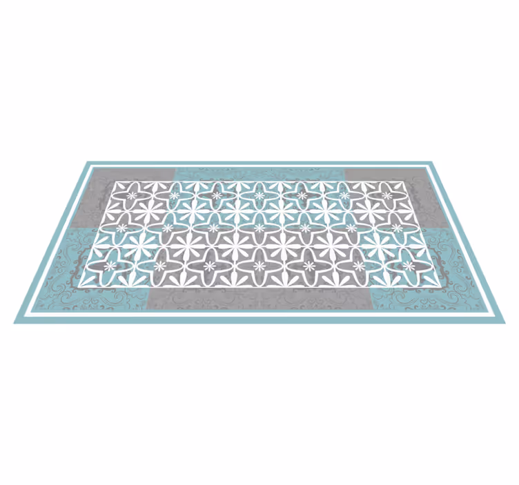 Geometric Elegance geometric vinyl rug - TenStickers