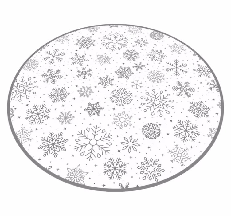 Holiday Snowflakes Christmas vinyl rug - TenStickers
