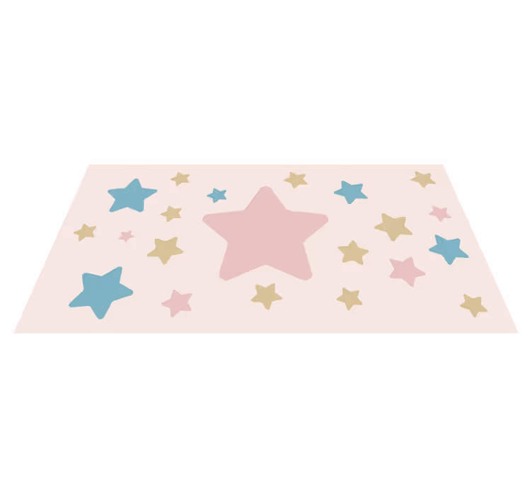Celestial Motif star vinyl rug - TenStickers