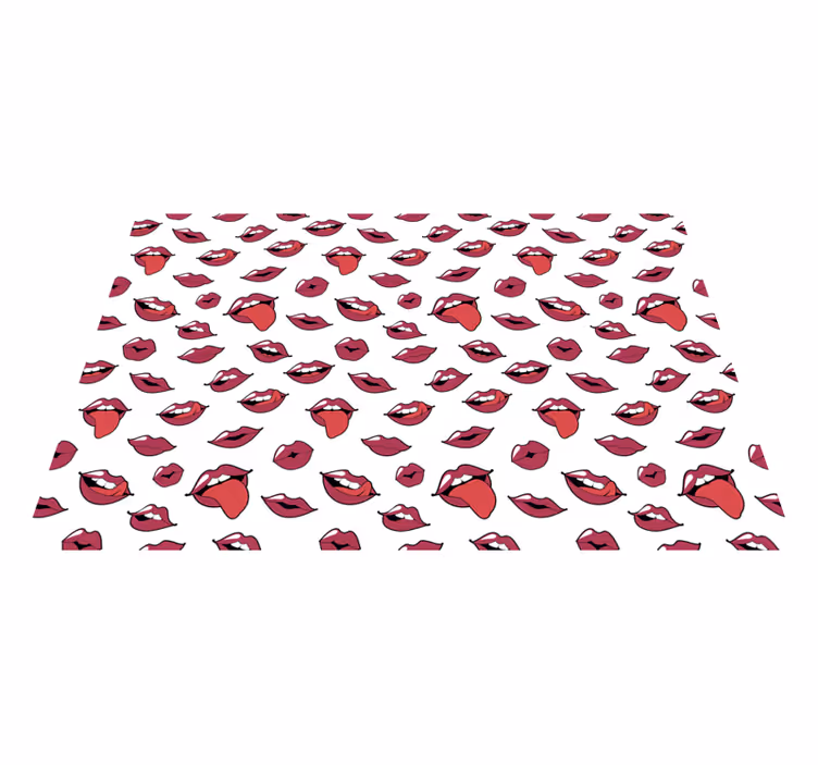 Pop Art Lips teenage bedroom vinyl rug - TenStickers