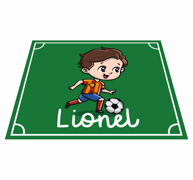Customizable Soccer personalized vinyl rug - TenStickers