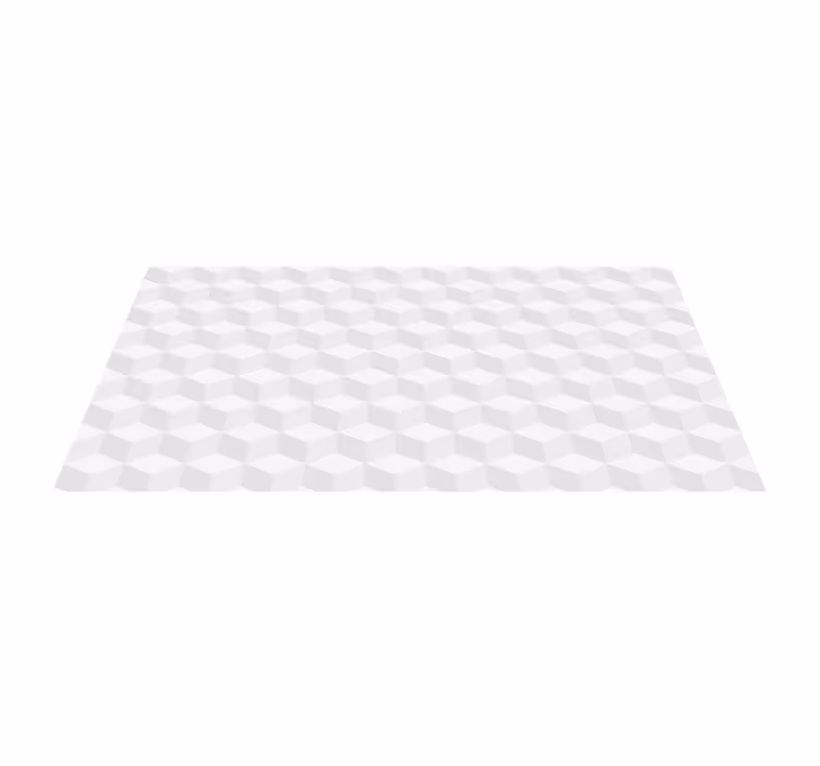 Cubical Illusion geometric vinyl rug - TenStickers