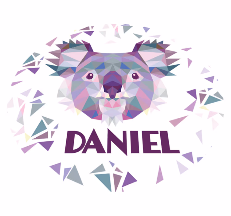 Geometric Bear custom vinyl rug - TenStickers