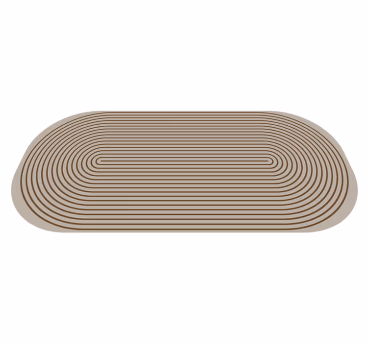 Contour Lines stripes vinyl rug - TenStickers