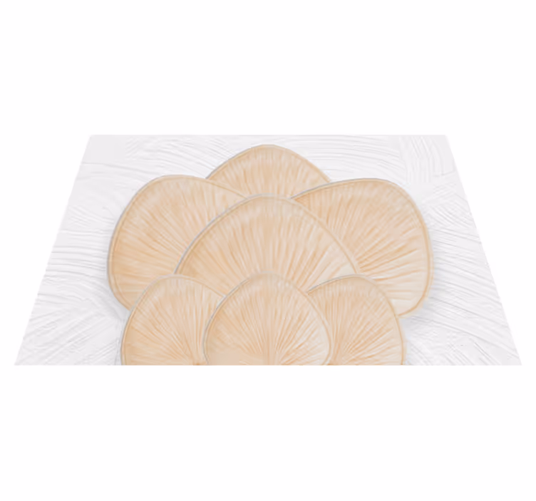 Textured Neutral Petal Shape textured vinyl rug - TenStickers