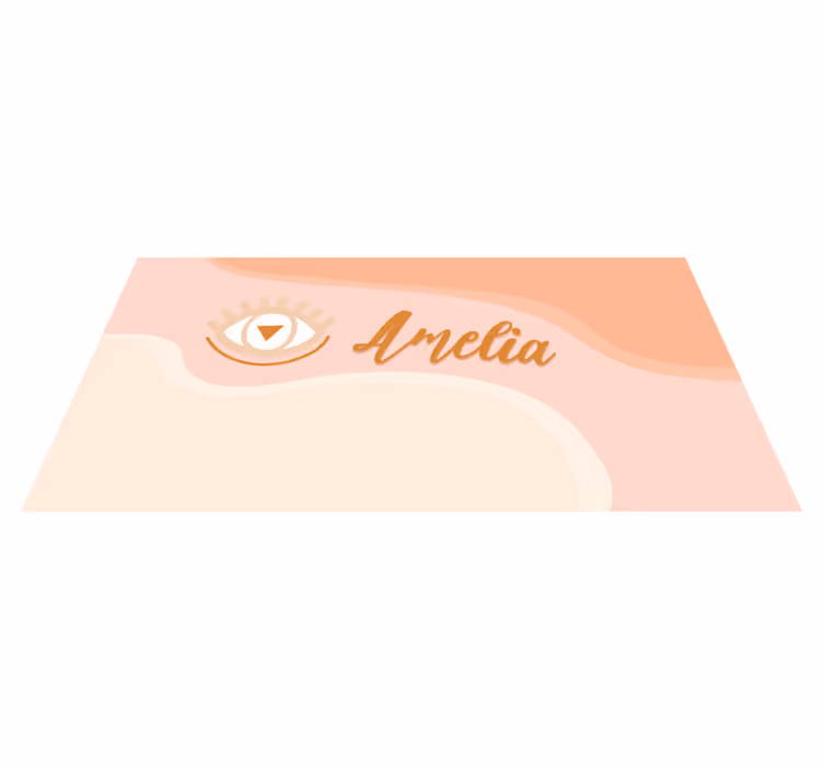 Custom Eye Name Design personalized vinyl rug - TenStickers